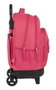 Safta Sac à dos grand avec roues compact extérieur Blackfit8 rose - Polyester 600D, pour 3 ans