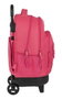 Safta Sac à dos grand avec roues compact extérieur Blackfit8 rose - Polyester 600D, pour 3 ans