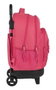 Safta Sac à dos grand avec roues compact extérieur Blackfit8 rose - Polyester 600D, pour 3 ans