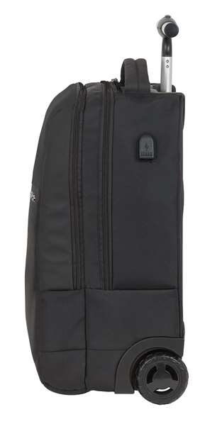 Safta Business Valise Portative 15,6 Pouces avec Support pour Tablette et USB - 47,5 x 37 x 21 cm en Nylon 900D et Cuir PVC