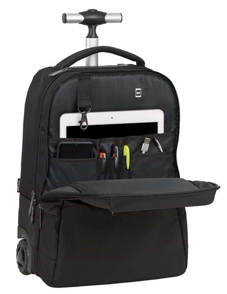 Safta Business Valise Portative 15,6 Pouces avec Support pour Tablette et USB - 47,5 x 37 x 21 cm en Nylon 900D et Cuir PVC