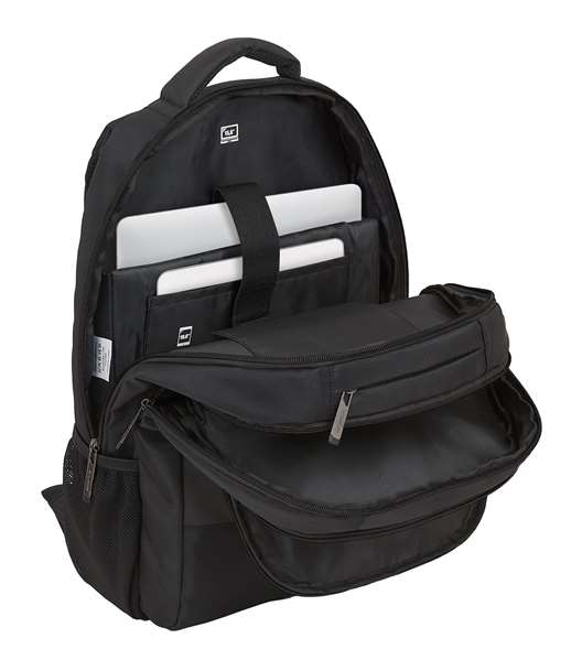 Safta Business - Sac à dos portable 15,6 pouces avec compartiment pour tablette et port USB pour ordinateur portable, nylon 900D - Noir