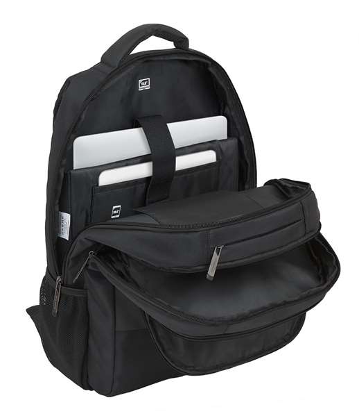 Safta Business - Sac à dos portable 15,6 pouces avec compartiment pour tablette et port USB pour ordinateur portable, nylon 900D - Noir