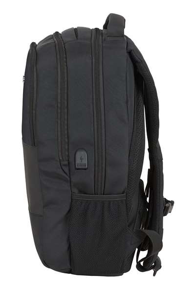 Safta Business - Sac à dos portable 15,6 pouces avec compartiment pour tablette et port USB pour ordinateur portable, nylon 900D - Noir