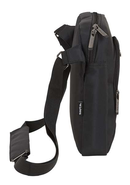 Safta Bandolera Business - Sac bandoulière pour tablette 10,6" (900D Nylon + Cuir PVC, Noir)