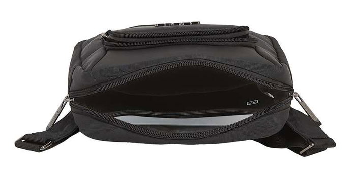 Safta Bandolera Business - Sac bandoulière pour tablette 10,6" (900D Nylon + Cuir PVC, Noir)