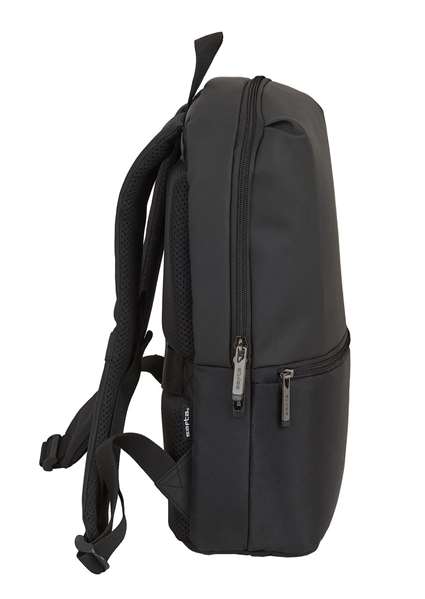 Safta Sac à dos pour ordinateur portable 14,1 pouces Business, Noir, Nylon 900D + PVC Cuir