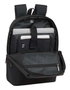 Safta Sac à dos pour ordinateur portable 14,1 pouces Business, Noir, Nylon 900D + PVC Cuir