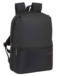 Safta Sac à dos pour ordinateur portable 14,1 pouces Business, Noir, Nylon 900D + PVC Cuir