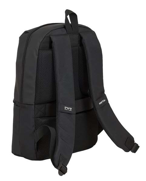 Safta Sac à dos pour ordinateur portable 14,1 pouces Business, Noir, Nylon 900D + PVC Cuir