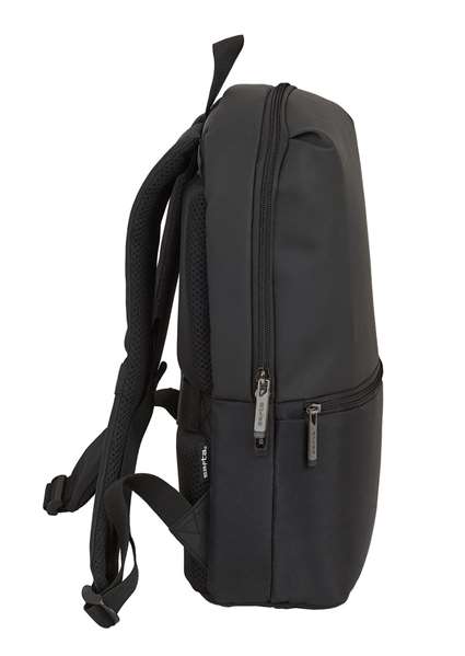 Safta Sac à dos pour ordinateur portable 14,1 pouces Business, Noir, Nylon 900D + PVC Cuir