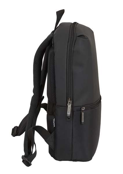 Safta Sac à dos pour ordinateur portable 14,1 pouces Business, Noir, Nylon 900D + PVC Cuir