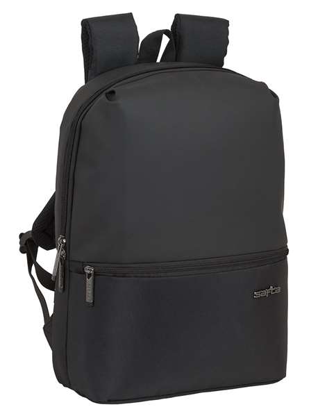 Safta Sac à dos pour ordinateur portable 14,1 pouces Business, Noir, Nylon 900D + PVC Cuir