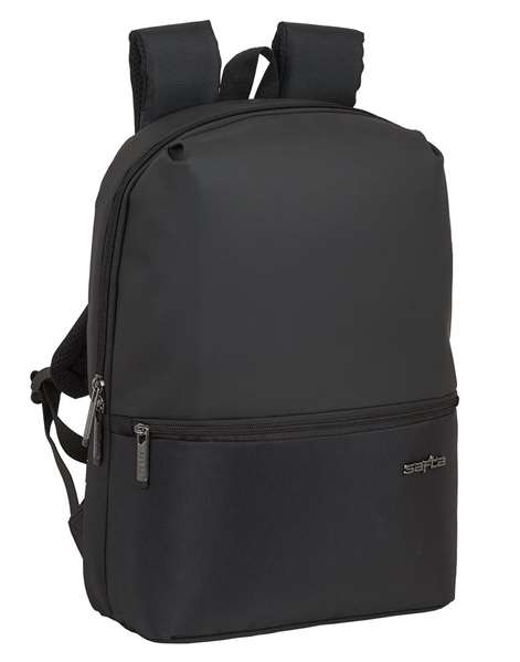 Safta Sac à dos pour ordinateur portable 14,1 pouces Business, Noir, Nylon 900D + PVC Cuir