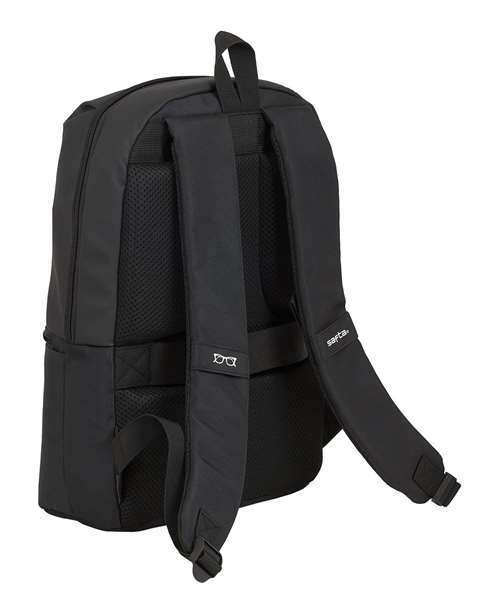 Safta Sac à dos pour ordinateur portable 14,1 pouces Business, Noir, Nylon 900D + PVC Cuir