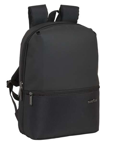 Safta Sac à dos pour ordinateur portable 14,1 pouces Business, Noir, Nylon 900D + PVC Cuir
