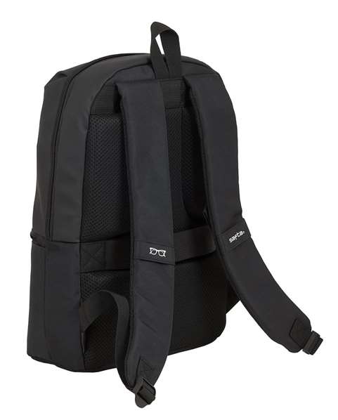 Safta Sac à dos pour ordinateur portable 14,1 pouces Business, Noir, Nylon 900D + PVC Cuir