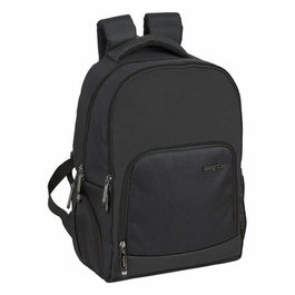 Safta SAFA Sacoche Ordinateur Portable 14,1 Pouces Affaires, Nylon 900D et Cuir PVC, Noir