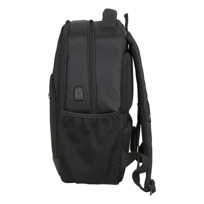 Safta SAFA Sacoche Ordinateur Portable 14,1 Pouces Affaires, Nylon 900D et Cuir PVC, Noir