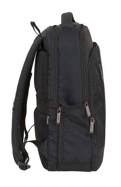 Safta Business - Sac à dos portable 15,6 pouces avec compartiment pour tablette et port USB pour ordinateur portable, nylon 900D - Noir