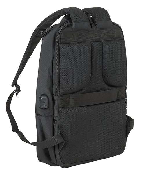 Safta Business - Sac à dos portable 15,6 pouces avec compartiment pour tablette et port USB pour ordinateur portable, nylon 900D - Noir