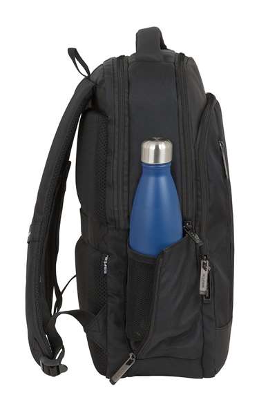 Safta Business - Sac à dos portable 15,6 pouces avec compartiment pour tablette et port USB pour ordinateur portable, nylon 900D - Noir