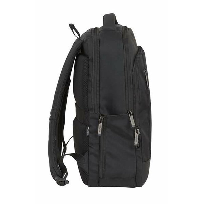 Safta Business - Sac à dos portable 15,6 pouces avec compartiment pour tablette et port USB pour ordinateur portable, nylon 900D - Noir