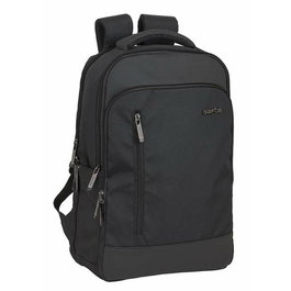 Safta Business - Sac à dos portable 15,6 pouces avec compartiment pour tablette et port USB pour ordinateur portable, nylon 900D - Noir