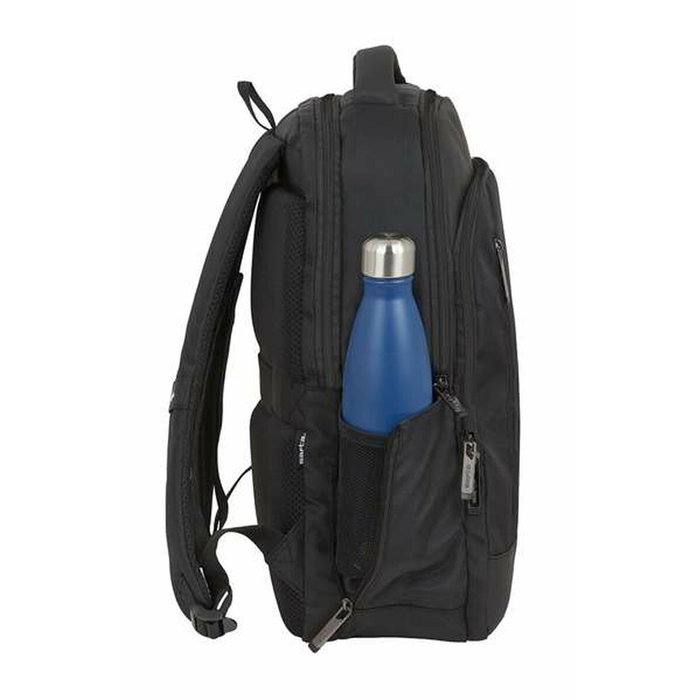 Safta Business - Sac à dos portable 15,6 pouces avec compartiment pour tablette et port USB pour ordinateur portable, nylon 900D - Noir
