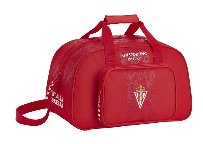 Safta Sac de sport Real Sporting de Gijon Rouge 40x24x23 cm en polyester 600D pour enfant