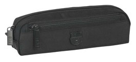 Safta Portatodo Ovalado avec Poche F.C.Barce - Porte-tout de Voyage pour Enfant (21x6x4 cm) en Polyester Renforcé, Couleur Noir, pour 3 Ans