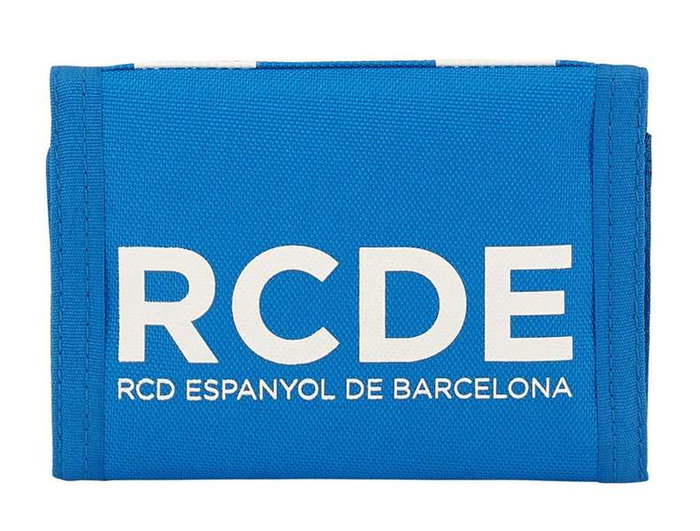 Safta Billetera Rcd Espanyol 12.5 x 9.5 cm - Portefeuille supporter polyester 600D, Blanc et Bleu