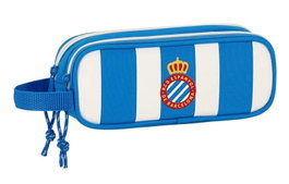 Safta Portatodo Doble Rcd Espanyol - Coffret à jouets double compartiment pour 3 ans, polyester 600D, dimensions 21 x 8 x 6 cm (Blanc et Bleu)