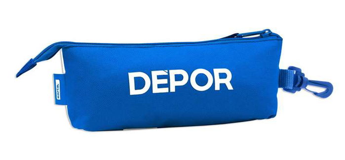 Safta Portatodo sportif triangulaire 20x8.5x5 cm, tissu polyester 600D, disponible en blanc et bleu