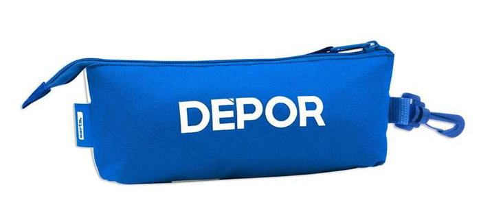 Safta Portatodo sportif triangulaire 20x8.5x5 cm, tissu polyester 600D, disponible en blanc et bleu
