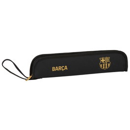 SAFTA Porte-flûte F.C Barcelona avec intérieur rembourré, compartiment tige de nettoyage et anse latérale, 27 x 2 x 8 cm