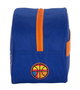 Safta Nécessaire de voyage avec anse et sangle adaptable pour chariot Valencia Basket - 26 x 15 x 12 cm, Polyester 600D, Couleurs bleu et orange
