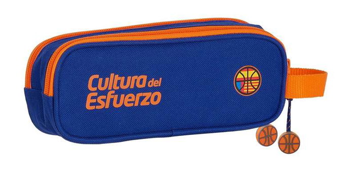 Safta Portatodo Doble Valencia Basket 21x8x6cm - Porte-tout double, polyamide 600D pour enfants, 3 ans, bleu et orange Safta Portatodo Doble Valencia Basket 21x8x6cm - Porte-tout double, polyamide 600D pour enfants, 3 ans, bleu et orange