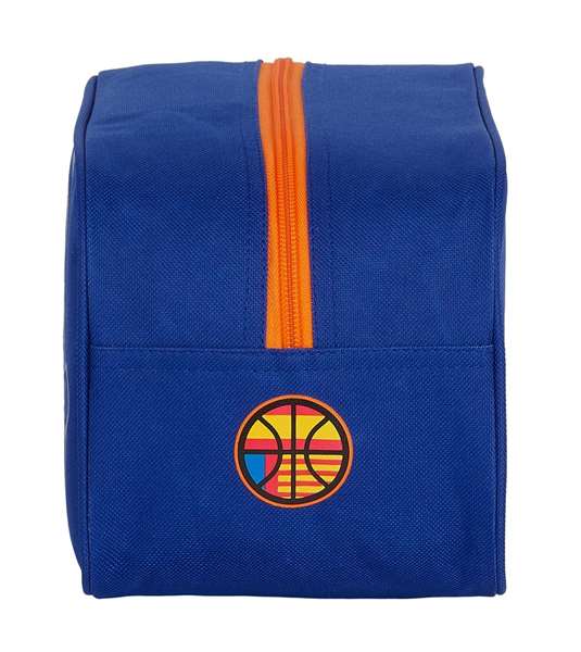 Safta - Organisateur de chaussures pour enfants en polyester 600D - Valencia Basket 29x15x14 cm - Bleu et orange