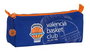 Safta Portatodo Valencia Basket, Sac de Sport Enfant 21 * 8 * 7 cm en Polyester 600D, Couleurs Bleu et Orange, Âge Recommandé 3 Ans
