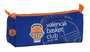Safta Portatodo Valencia Basket, Sac de Sport Enfant 21 * 8 * 7 cm en Polyester 600D, Couleurs Bleu et Orange, Âge Recommandé 3 Ans