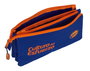 Safta Triple Valencia Basket - Porte-tout enfant triple en polyester 600D 22x12x3 cm - Bleu et orange
