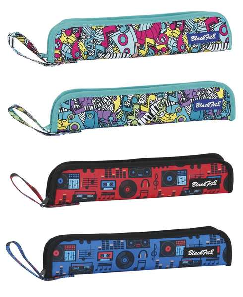 Safta Portaflautas mod - Etui porte-flûtes assortis 37 x 2 x 8 cm, polyester 300D, multicolore, pour enfant 3 ans