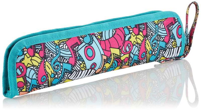 Safta Portaflautas mod - Etui porte-flûtes assortis 37 x 2 x 8 cm, polyester 300D, multicolore, pour enfant 3 ans
