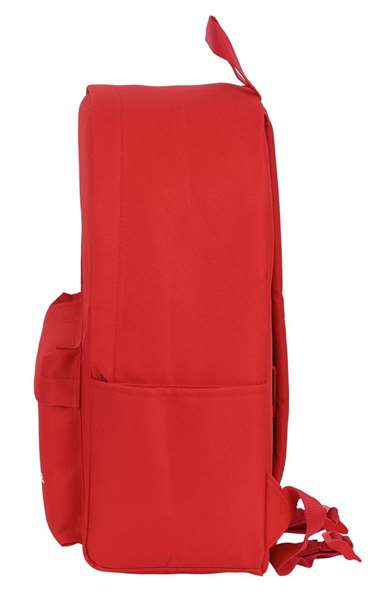 Safta Sac à dos pour ordinateur portable 14,1 pouces, couleur rouge, design envoyé aléatoirement, en polyester 600D