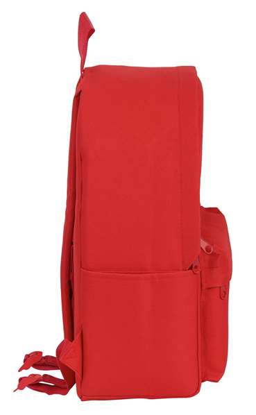 Safta Sac à dos pour ordinateur portable 14,1 pouces, couleur rouge, design envoyé aléatoirement, en polyester 600D