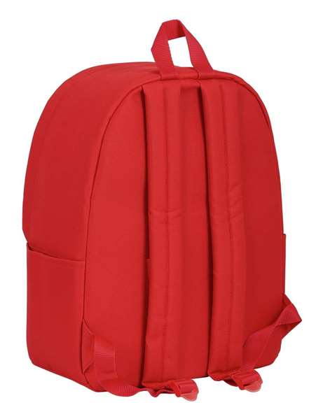 Safta Sac à dos pour ordinateur portable 14,1 pouces, couleur rouge, design envoyé aléatoirement, en polyester 600D
