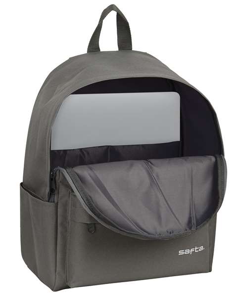 Safta Mochila - Sac à dos pour ordinateur portable 14,1 pouces, polyester 600D, couleur gris fumé, modèles aléatoires