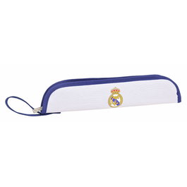 SAFTA Etui pour Flutes de Football Real Madrid 21/22 - Intérieur Doudouné, avec Porte-Tige de Nettoyage, Poignée Latérale, 27 x 2 x 8 cm