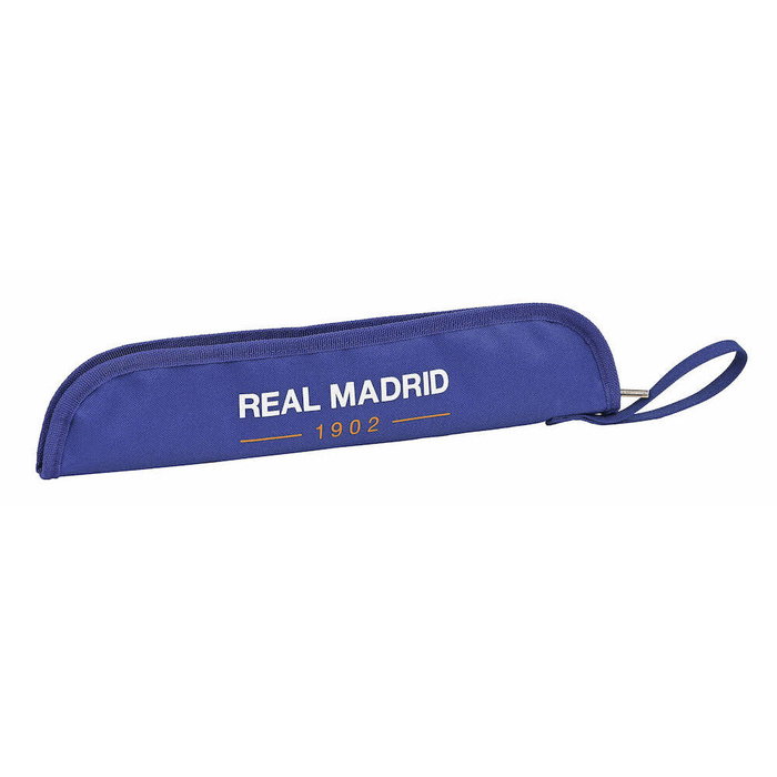 SAFTA Etui pour Flutes de Football Real Madrid 21/22 - Intérieur Doudouné, avec Porte-Tige de Nettoyage, Poignée Latérale, 27 x 2 x 8 cm